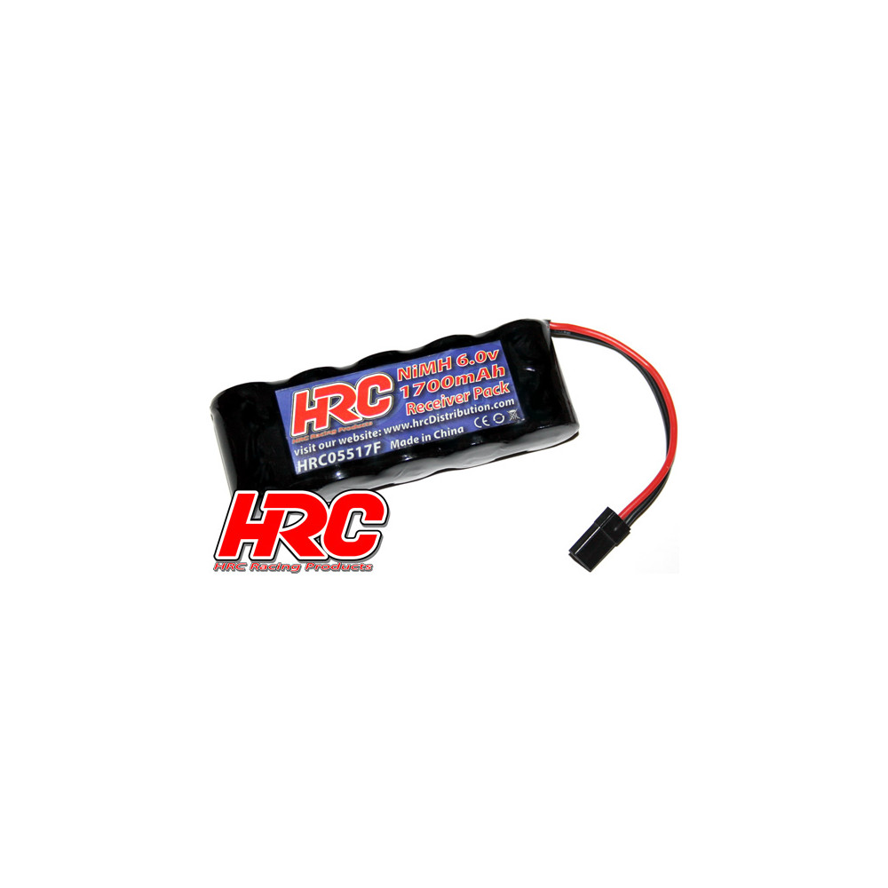 Batterie Ni-Mh 6V.1700mAh Ni-Mh Plat - prise UNI - 85x30x18mm