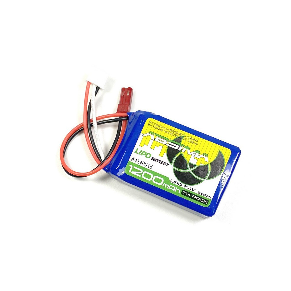 Batterie LiPo 2S 7.4V 1200mAhSC (prise BEC) - (50x35x15mm)