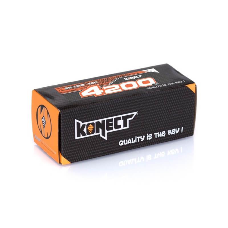 Konect Lipo 4200mah 7.4V 40C 2S1P (Stick Pack Dean)