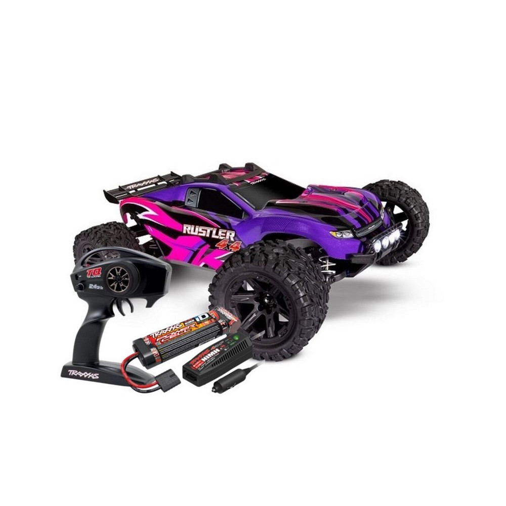 Traxxas Rustler 4x4 XL-5 LED ID TQ Truck RTR 67064-61 rose