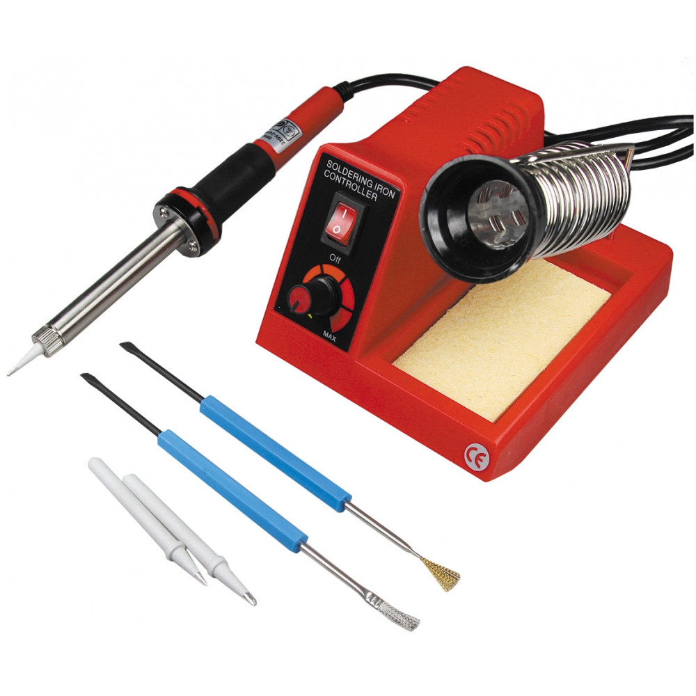 Station de soudage 230V/58W, avec 2 pannes + 2 outils