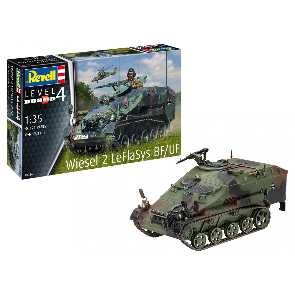 Maquette Militaire Véhicule blindé Wiesel 2 LeFlaSys BF/UF - 1/35 - Revell  03336
