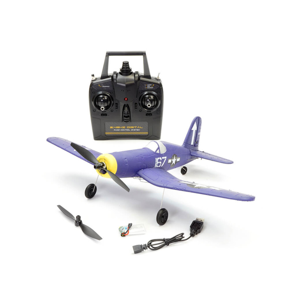 Avion de début télécommandé V761-8 Volantex CORSAIR F4U 4CH avec  stabilisateur de vol