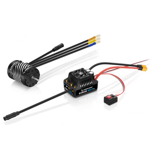 Combo moteur 1/10 Hobbywing Ezrun MAX10 G2 80A avec arbre 3,17mm 3652SD 5400kV