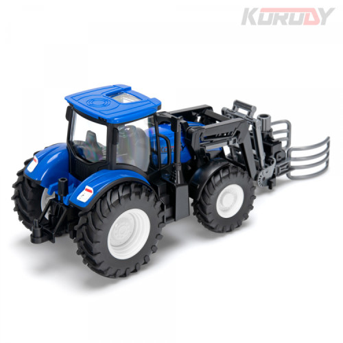 Tracteur jouet radiocommandé 1/24 avec faneuse a foin KO6637H