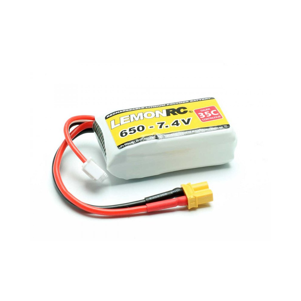 Batterie LiPo 2S LemonRC 650mah - 7.4V (35C) XT30