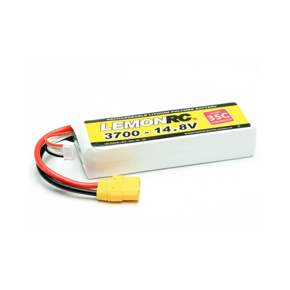 Batterie LiPo 4S LemonRC 3700mah - 14,8V (35C) XT90