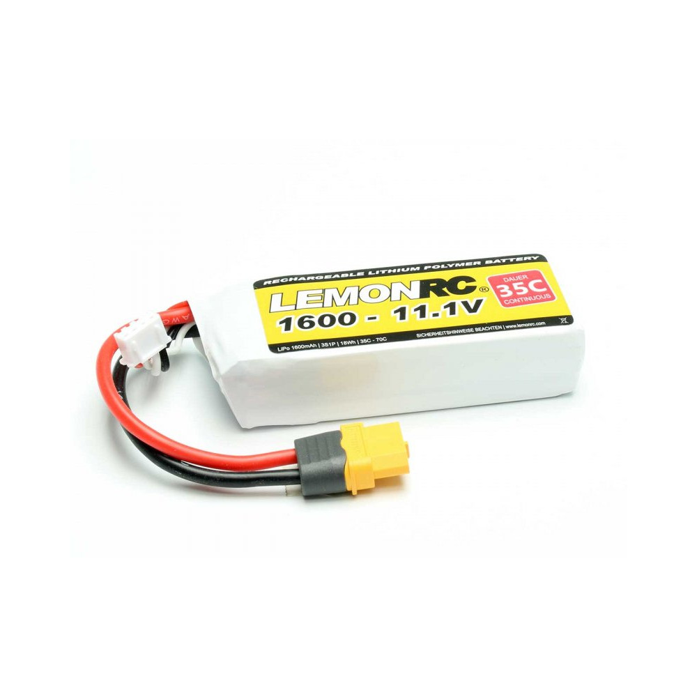 Batterie LiPo 3S LemonRC 1600mah - 11,1V (35C) XT60