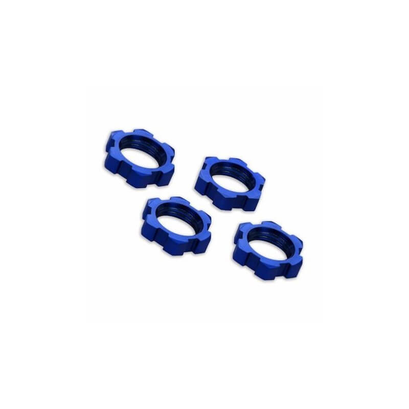 Traxxas Ecrous de Roues 17mm alu bleu (x4)  Traxxas 7758