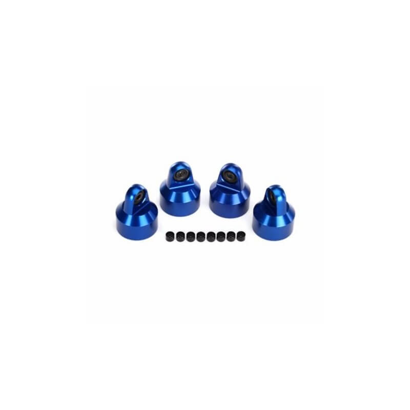 Traxxas Bouchons d'amortisseur GTX Alu Bleu (x4) -Traxxas 7764A