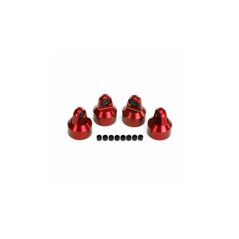 Traxxas Bouchons d'amortisseur GTX Alu Rouge (x4) Traxxas 7764R