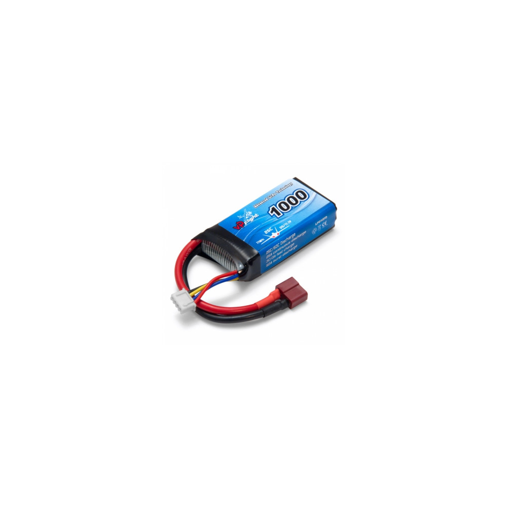 Batterie LiPo 3S 11,1V 1000mAh 25C prise Dean - VPLP010FD