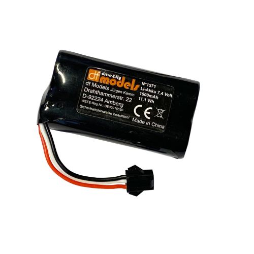 Batterie Li-ion 7,4 V 1500mAh DF-Fun-Racer 1/14 4WD RTR - DF1571