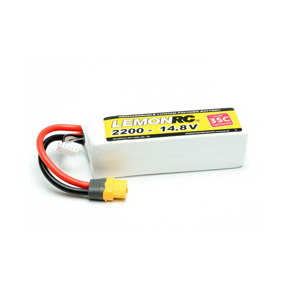 Batterie LiPo 4S LemonRC 2200mah - 14,8V (35C) XT60