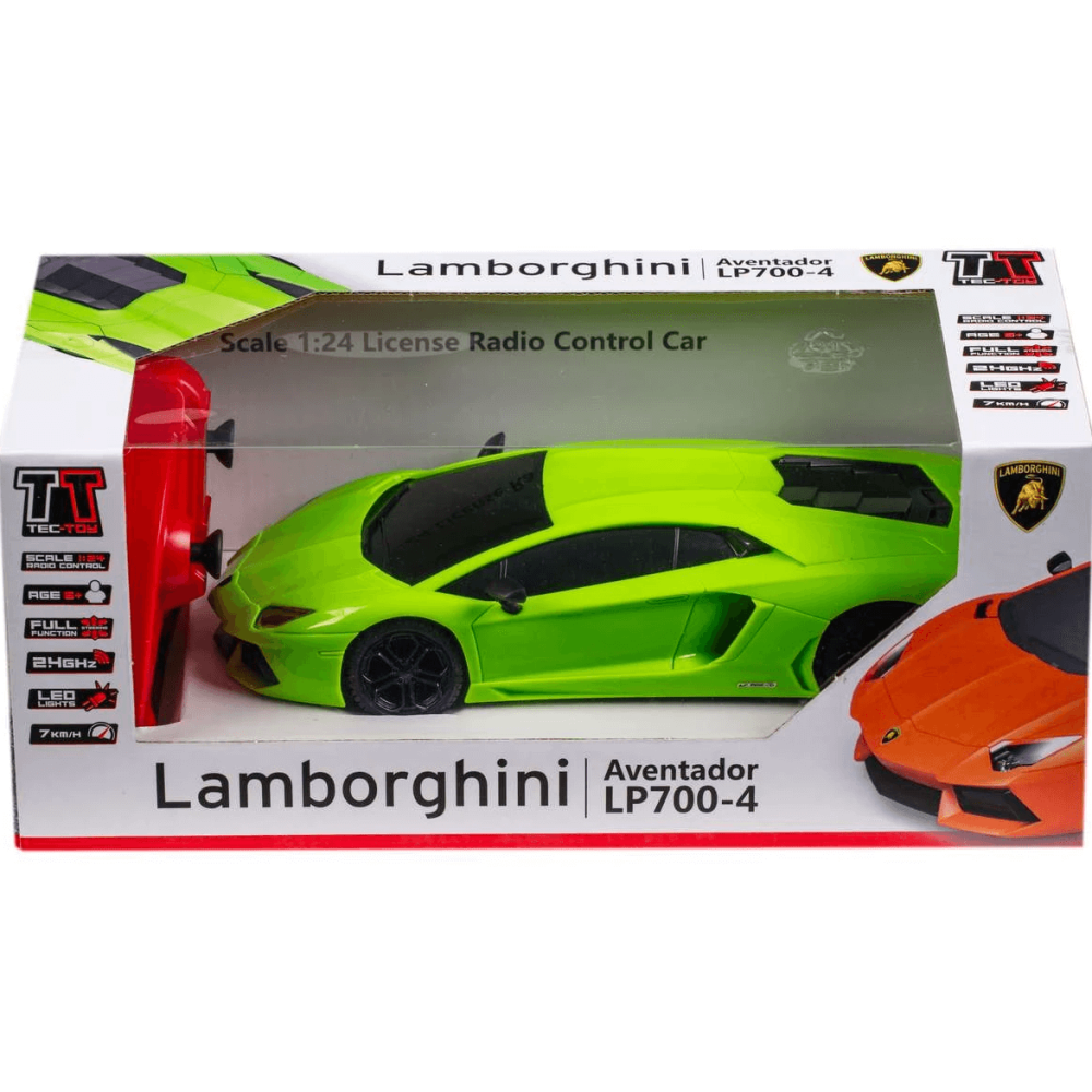 Lamborghini Aventador - Télécommande sous Licence Officielle pour Enfants  avec Feux de Travail, Modèle RC pour Voiture 1:24, 27 MHz, LP700-4