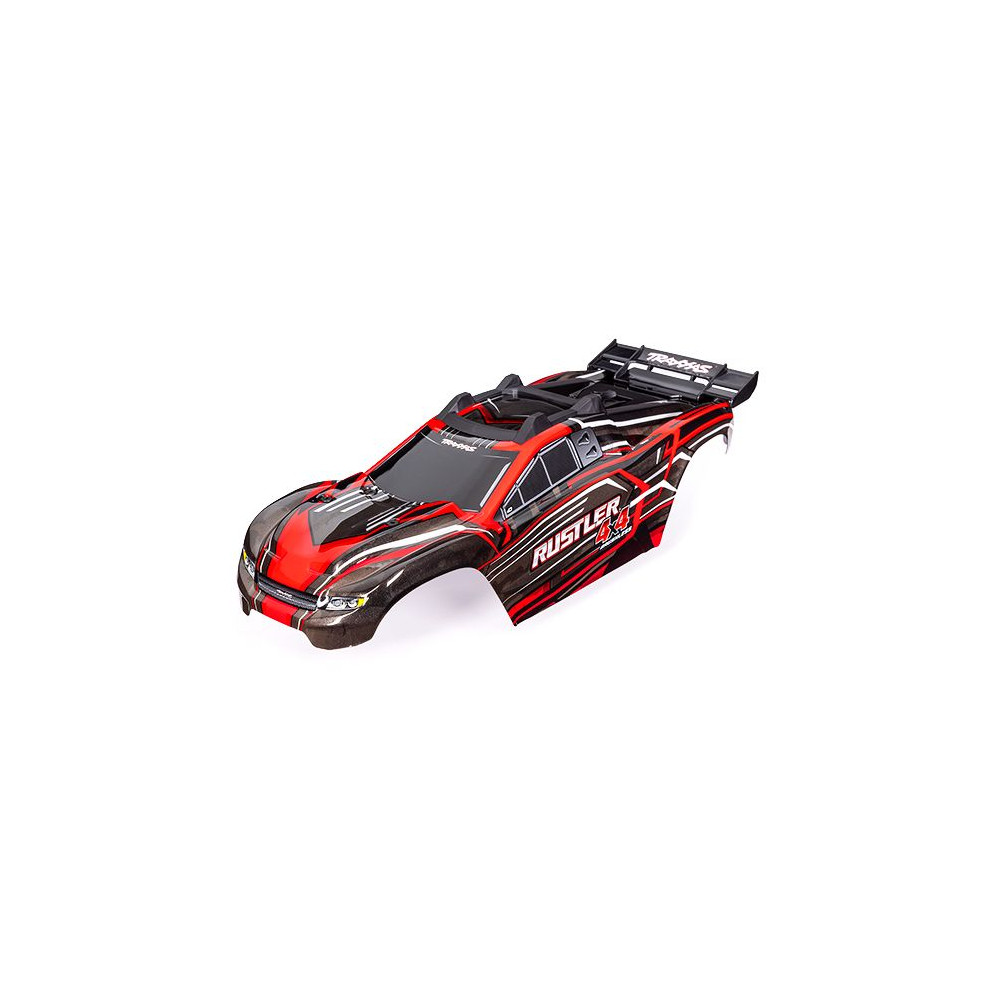 Carrosserie Rustler 4x4 rouge (montage sans clips) - Traxxas 6740-RED