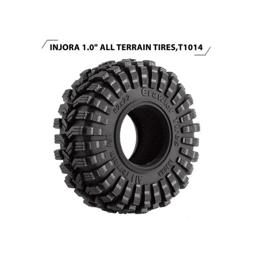 Injora King Trekka 1.0in 62x22mm S5 Super Soft Sticky All Terrain Tyres for 1/18 1/24 Crawlers (4)