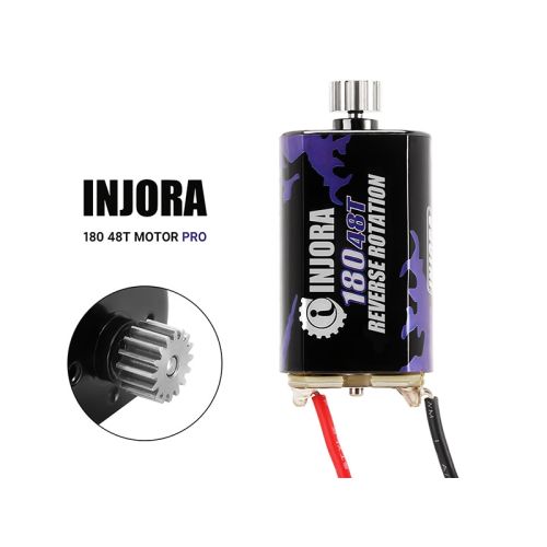 Injora 180 Brushed Motor 48T With Stainless Steel Pinion For 1/18 1/24 FCX18 FCX24