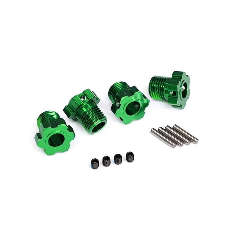 TRAXXAS hexagones de roues anodises vert 17mm (4) TRX8654G