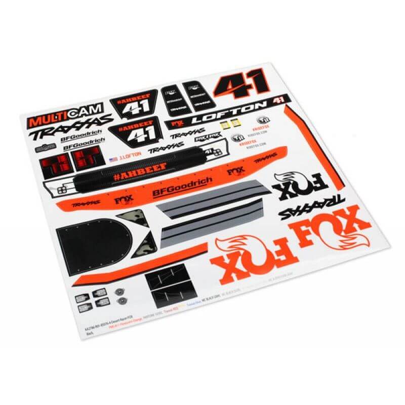 TRAXXAS autocollants unlimited desert racer, fox edition TRX8515