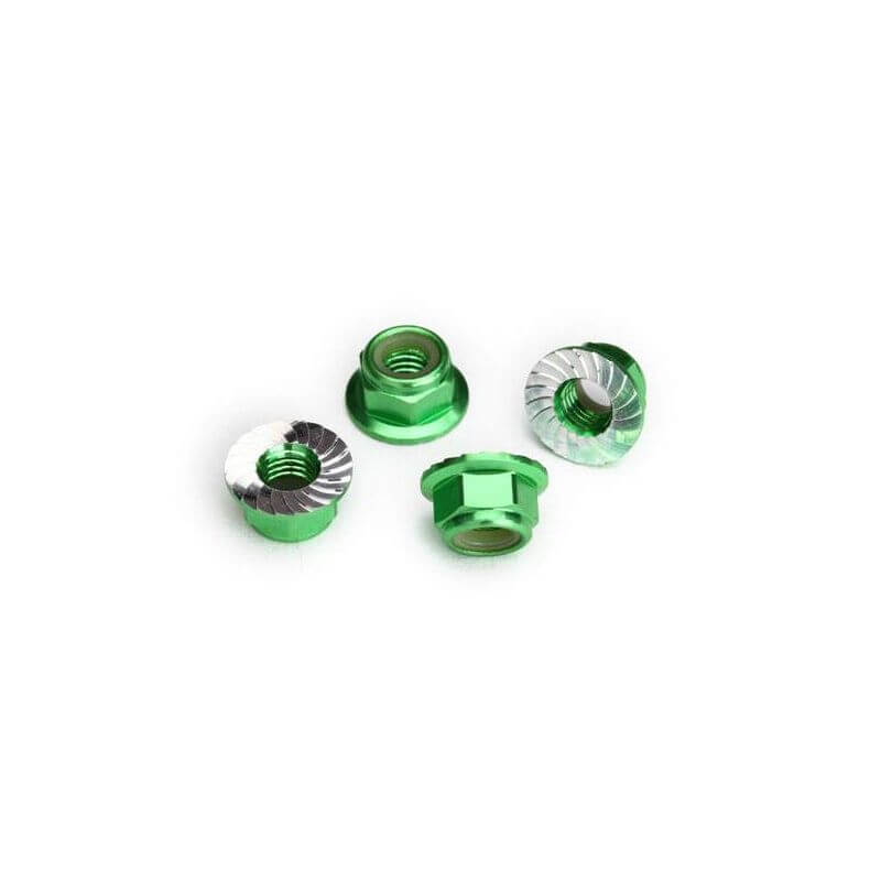 Traxxas Écroues Nylstop de roues Alu vert 8447G