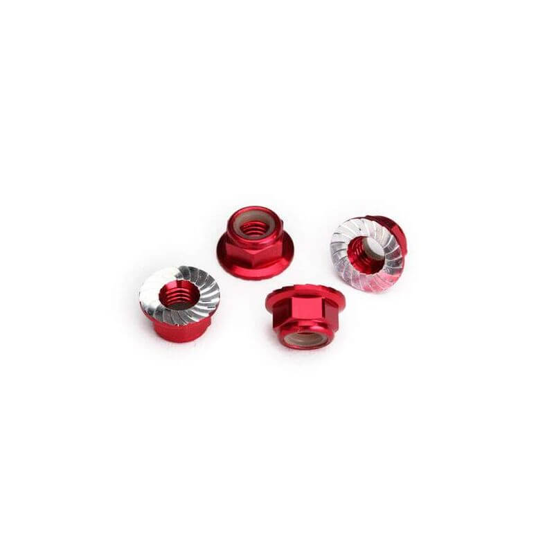 Traxxas Écroues Nylstop de roues Alu rouge 8447R