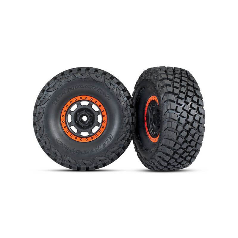 Traxxas Pneus BFGoodrich Baja KR3 + Jantes Desert racer Unlimited Orange (x2) 8472