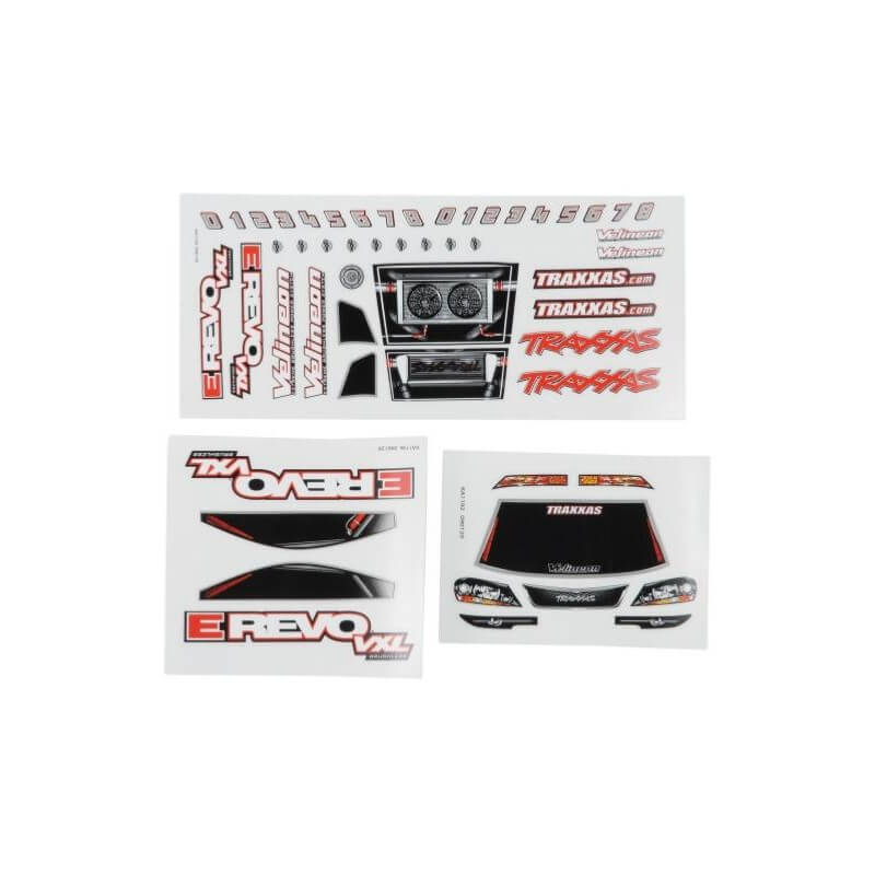 Planche d'autocollants E-REVO 1/16 - Traxxas TRX 7113