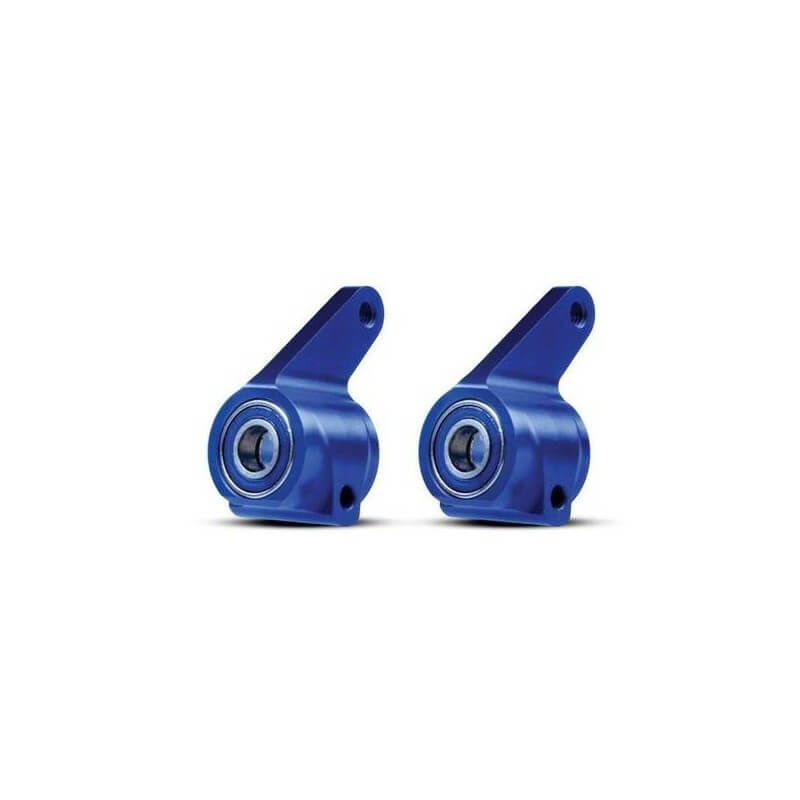 Fusees de direction gauche/droit Alu Bleu - Traxxas 3636A