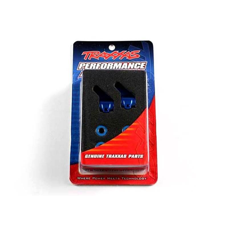 Fusees de direction gauche/droit Alu Bleu - Traxxas 3636A