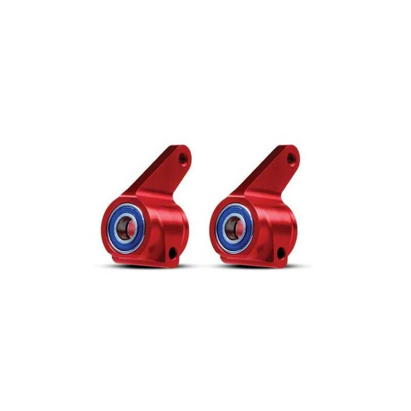 Fusees de direction gauche/droit Alu Rouge - Traxxas 3636X