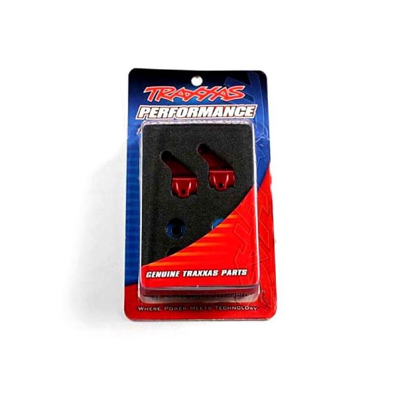 Fusees de direction gauche/droit Alu Rouge - Traxxas 3636X