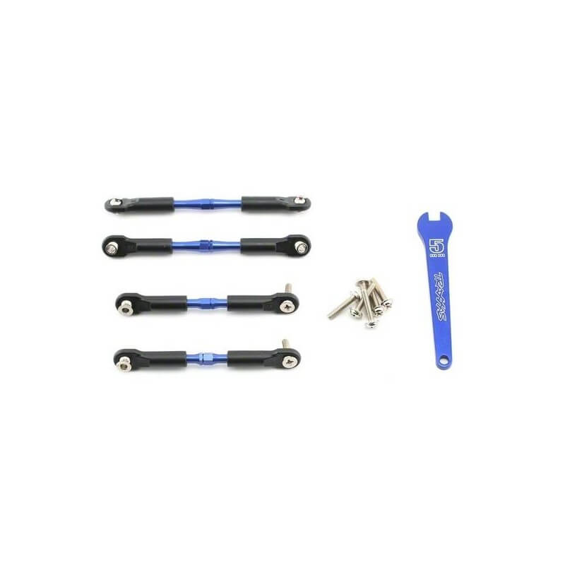 Biellettes de carrossage alu bleues av/arr 39/49mm (2) - Traxxas 3741A