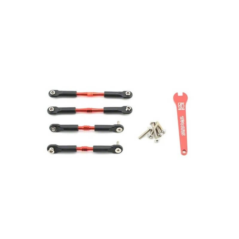 Biellettes de carrossage alu rouges av/arr 39/49mm (2) - Traxxas 3741X