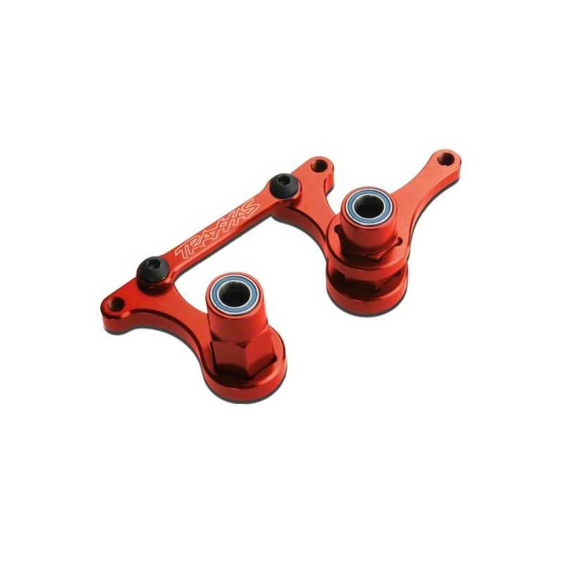 Renvoi de sauve-servo t6 alu anodise rouge (3) - Traxxas 3743X