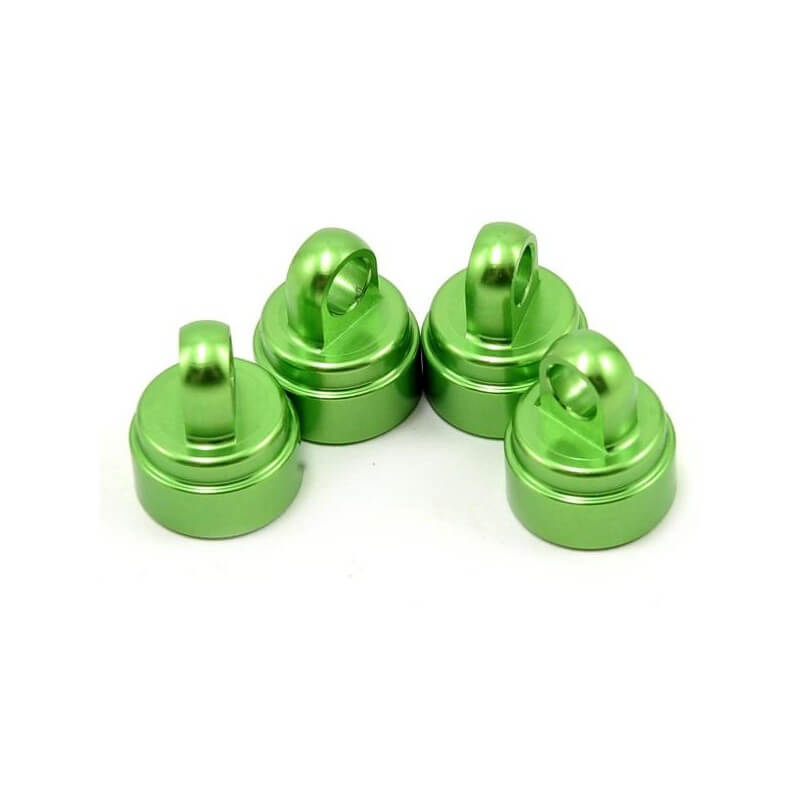 Bouchons d'amortisseurs alu anodise vert (4) - Traxxas 3767G