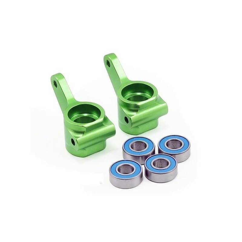 Fusees de direction gauche/droit Alu Vert - Traxxas 3636G