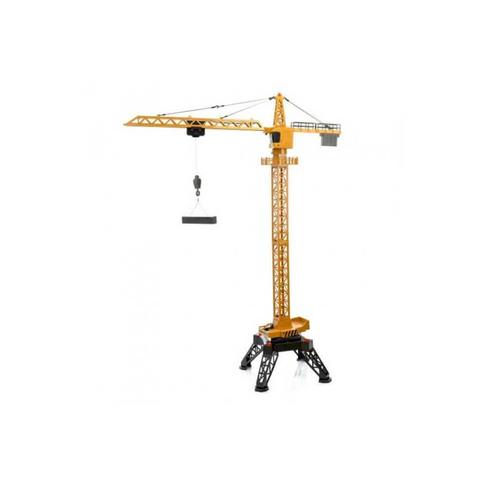 FORMIZON Grue à Tour Télécommandée, 2,4 GHz à 6 Canaux Grue de Chantier,  128 cm Haute Grue à télécommande, Grue Tour Radio Co