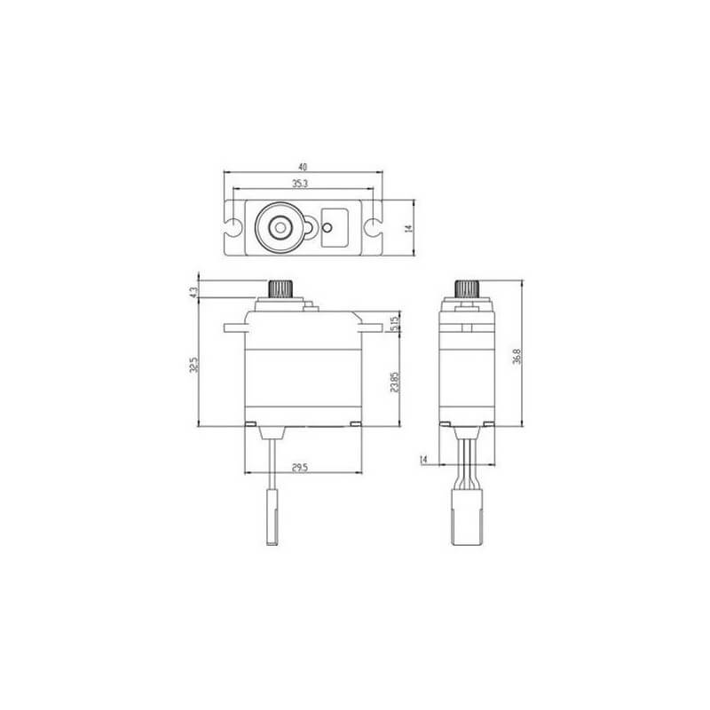 Savox Mini Servo Waterproof SW-0250MG 5kg 0.11s Métal