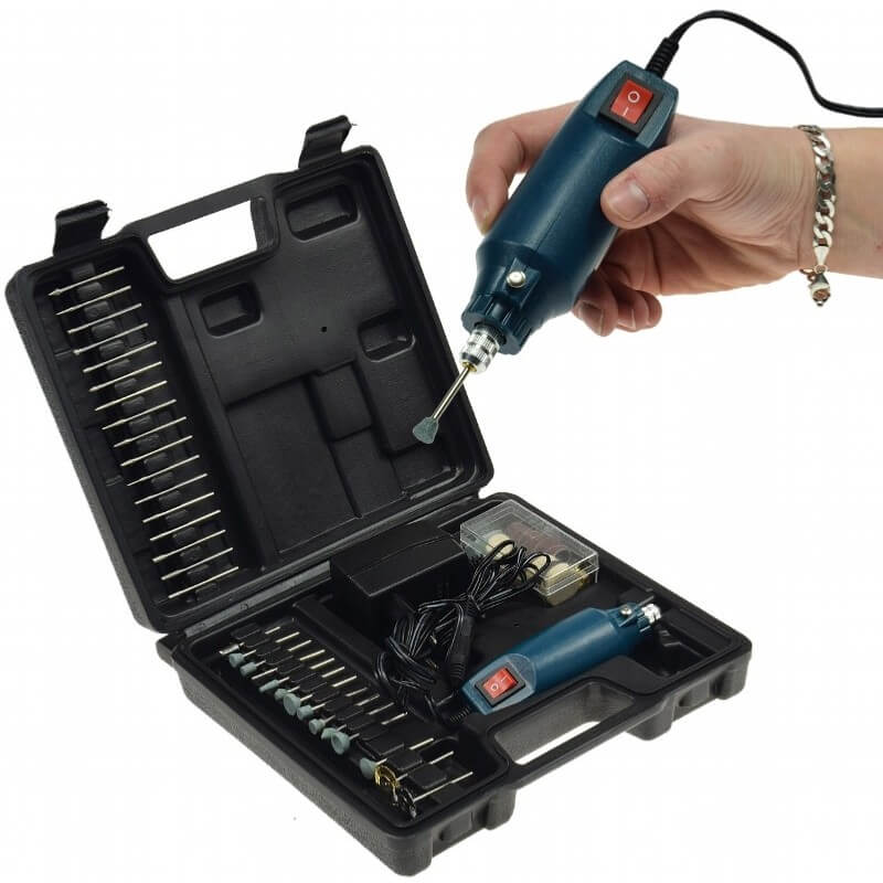 Mini Perceuse Type Dremel 12V - 63 accessoires