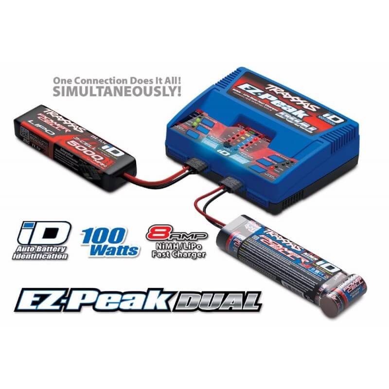 Traxxas Chargeur Rapide Double Sortie Lipo/Nimh iD 100W 2972G