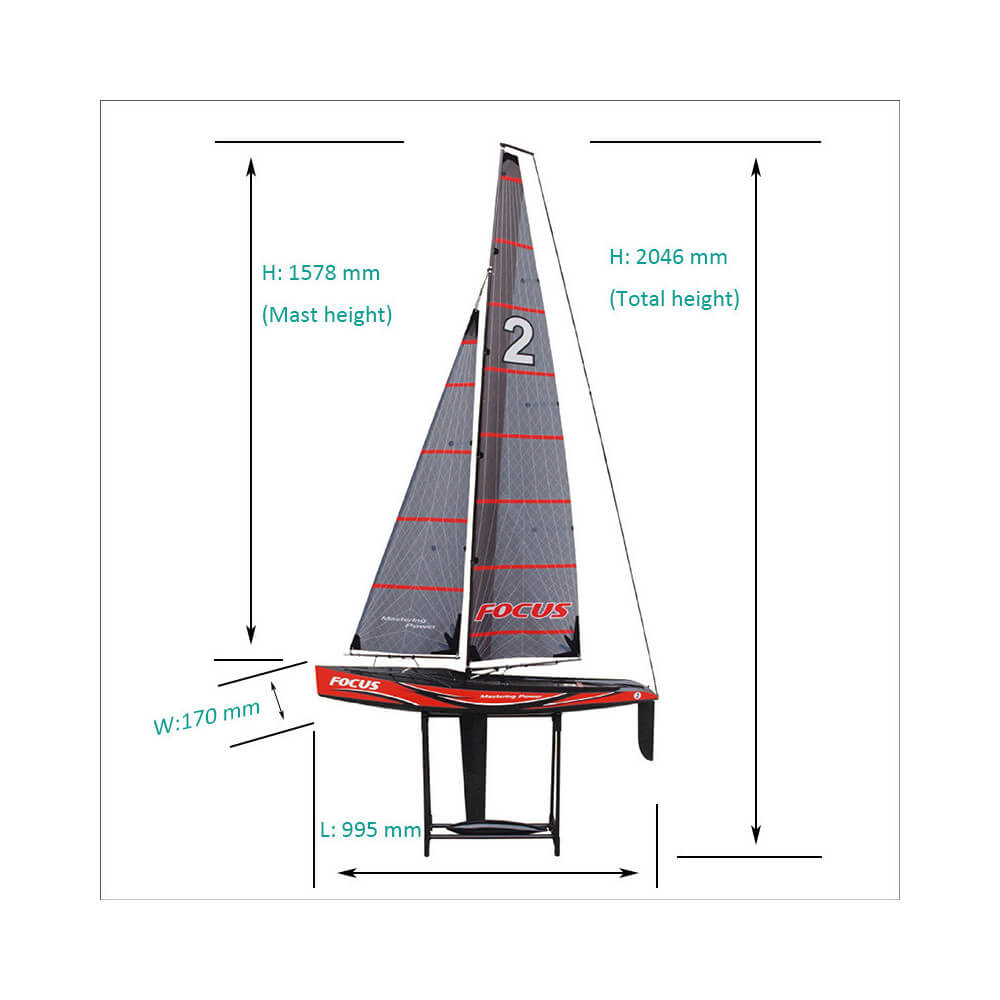 Voilier radiocommandé FOCUS II RTR JOYSWAY HOBBY, Radio MHD4S_R-Models