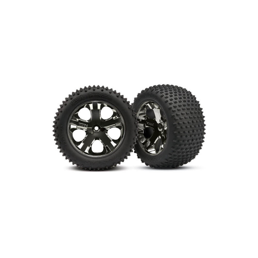 Traxxas 2 Pneus Alias 2.8 + jantes AllStar Black Arrière 3770A