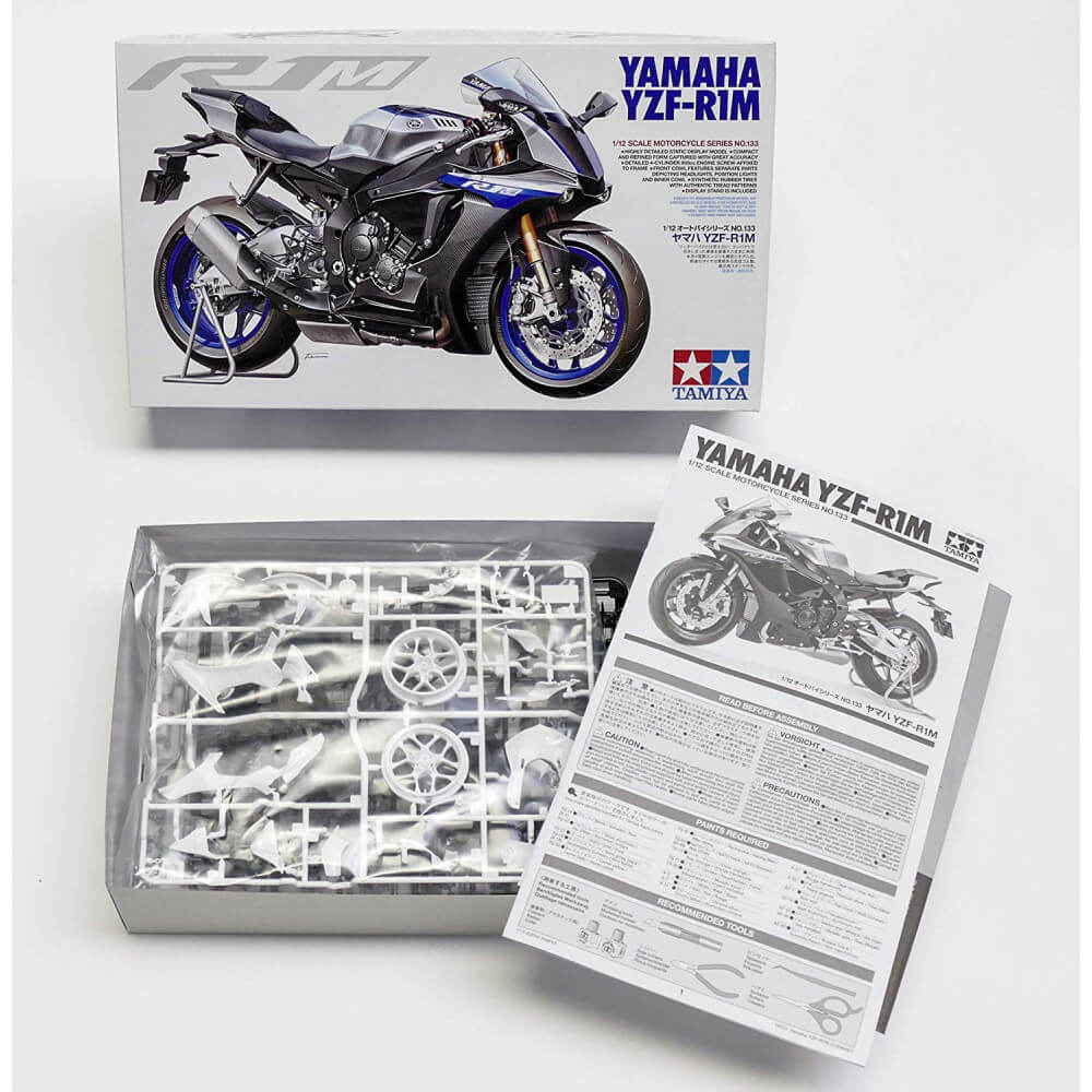 Maquette moto Yamaha R1 Tamiya 1/12 YZF 1000 R1 1998 miniature à monter 