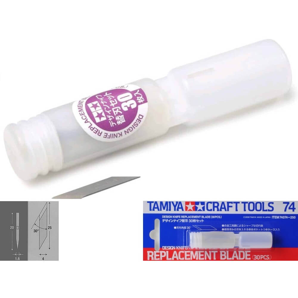 5 lames type scalpel pour couteau-stylet Tamiya 74099 pour modélisme