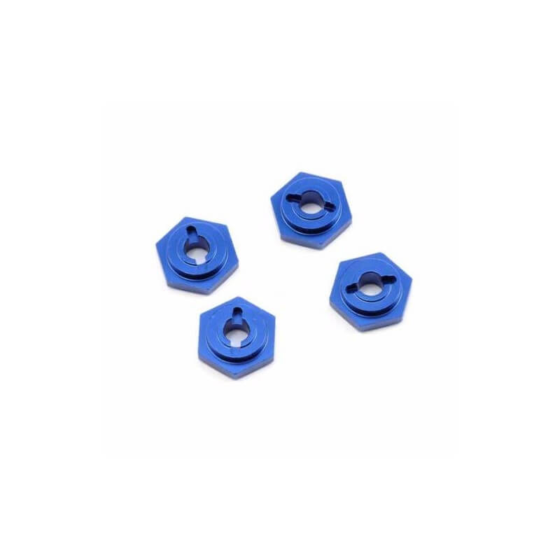 Hexagones de roues (4) Alu bleu - Traxxas 7154X