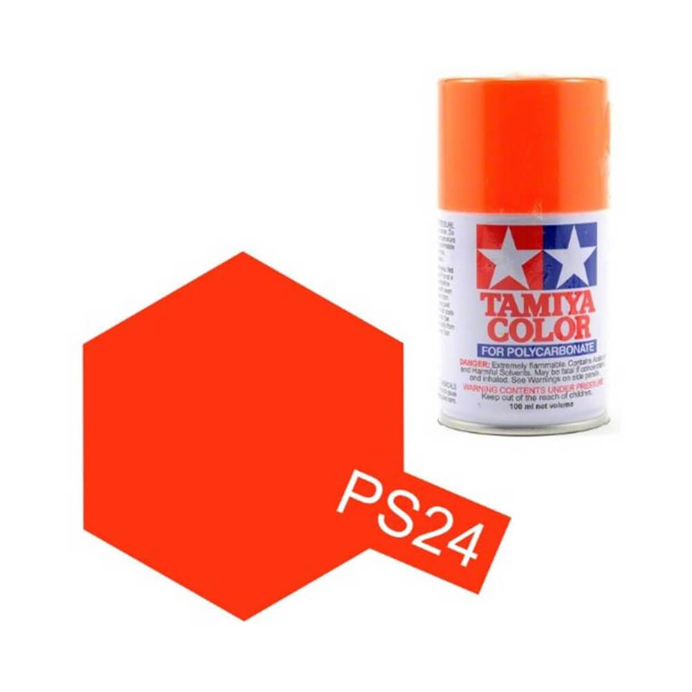 Peinture Lexan PS24 Orange Fluorescent Tamiya 86024