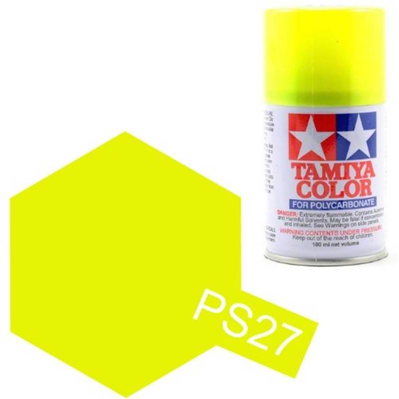 Peinture Lexan PS27 Jaune fluo Tamiya 86027