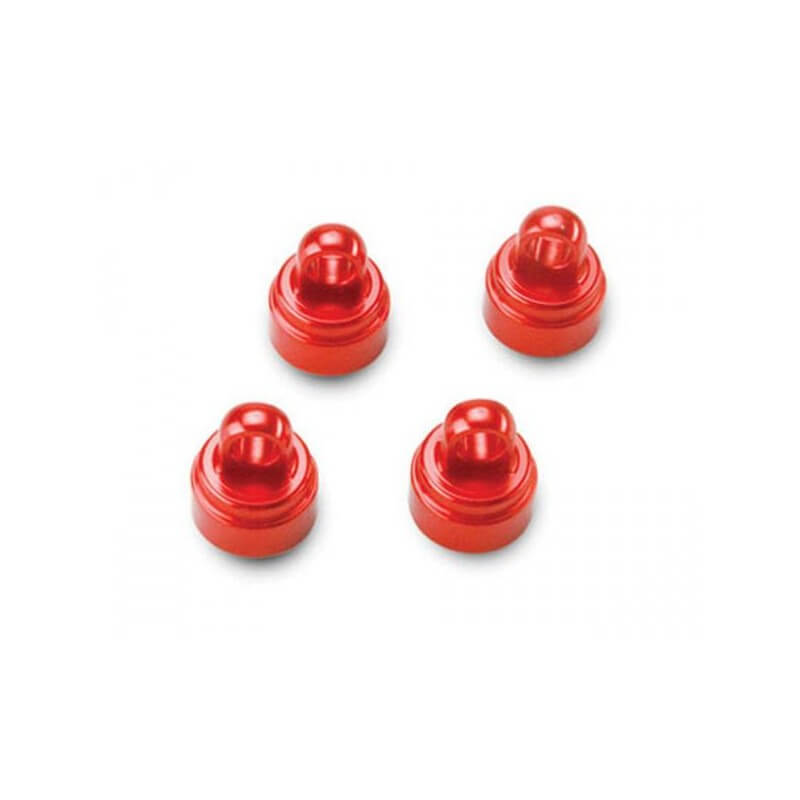 Bouchons d'amortisseurs alu anodisés Rouge x4 Traxxas 3767X