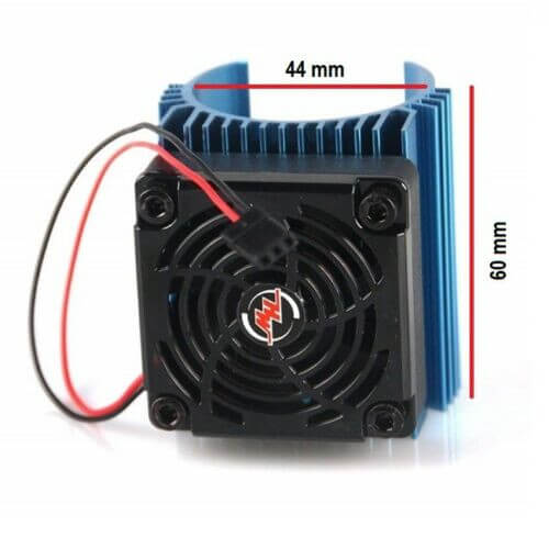 Radiateur avec Ventilateur Hobbywing pour moteur type 540 (HW86080120) -  Vosges Modélisme